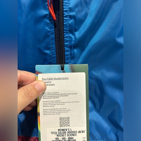 Cotopaxi Women’s Large Teca Calido Hooded Insulated Jacket NWT Blue Orange - Picture 6 of 14